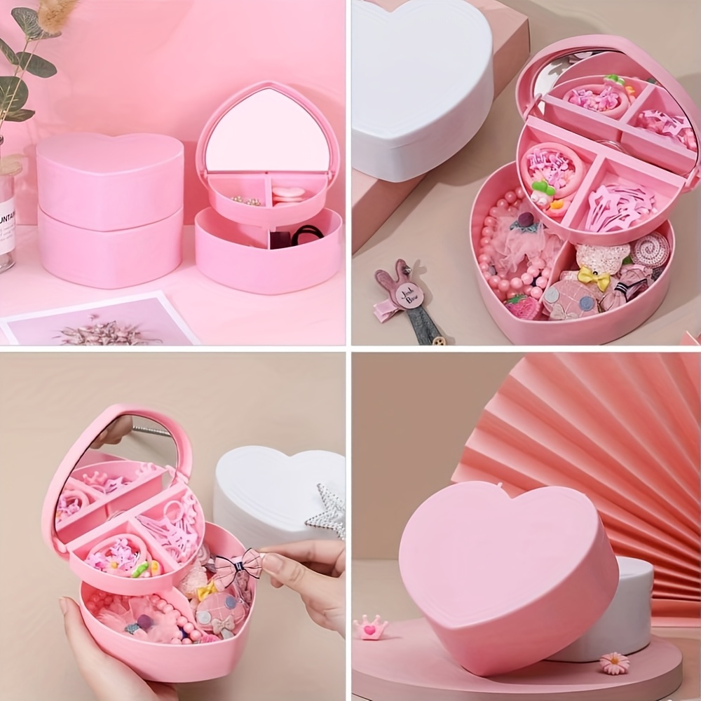 6pcs Heart-Shaped Jewelry Box Set